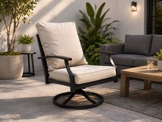 🌿 2-Piece Patio Swivel Chair Set – 2 Chairs