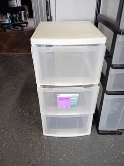 3 drawer plastic storage bin