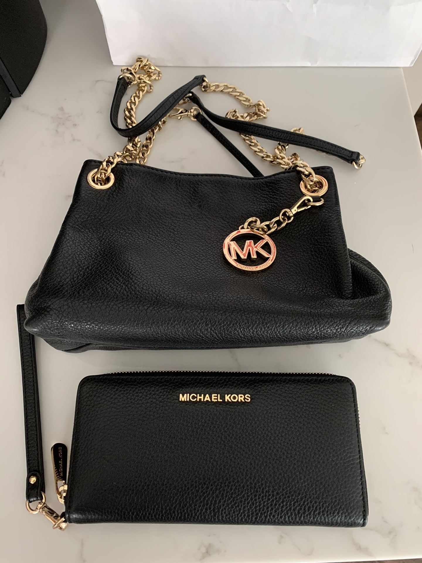 Authentic michael kors bag and wallet