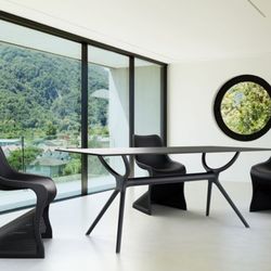 Compamia Bloom Outdoor/ Indoor Dining Chair in Black, 6 Chairs
