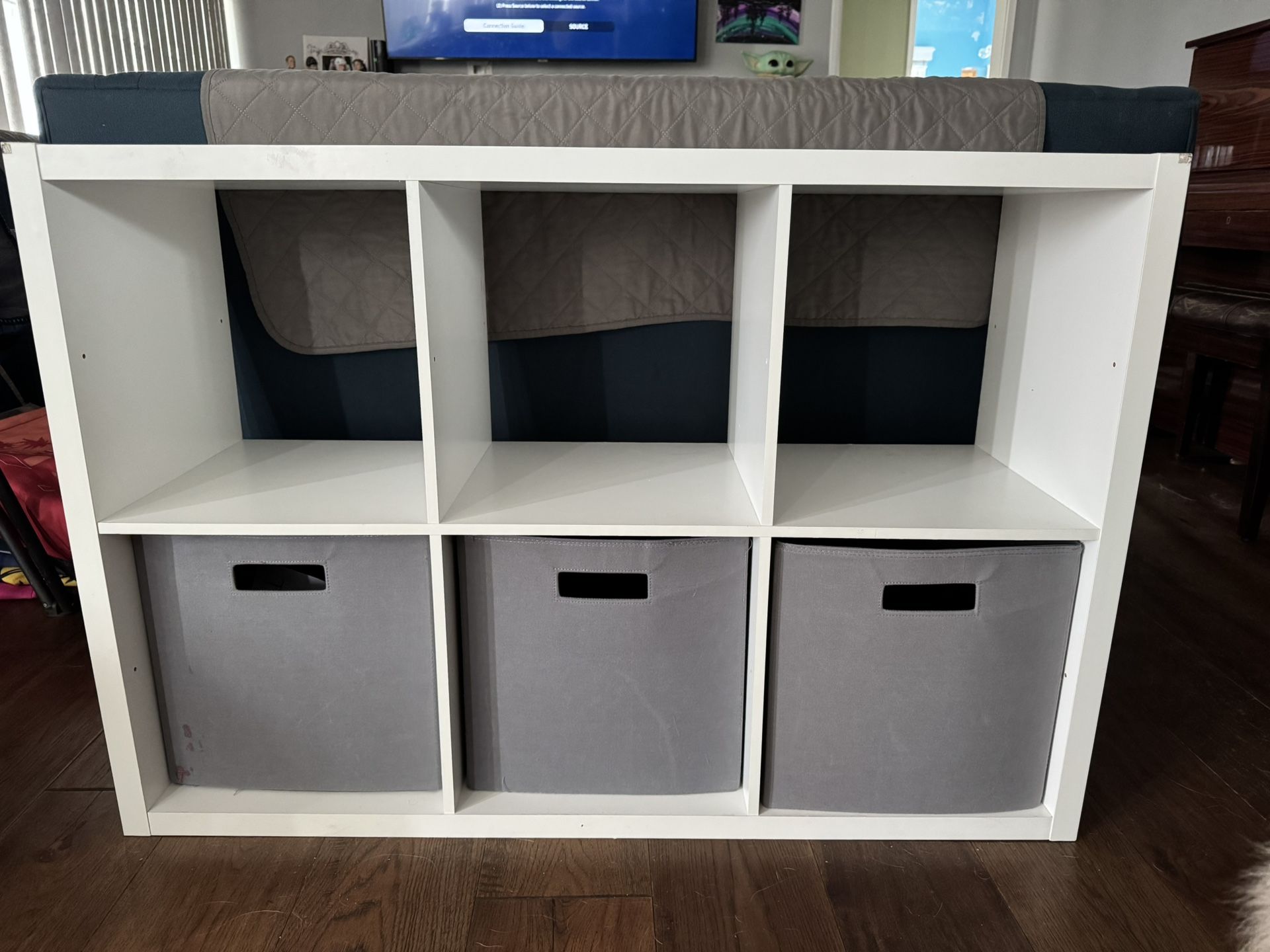 Large White Cube Shelf Organization 