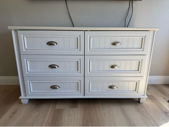 White 6-Drawer Dresser - $95 OBO
