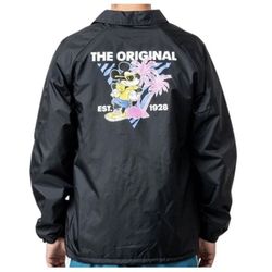 Vans x Disney Torrey 80s Mickey Mouse Jacket Adult Large Black Windbreaker New