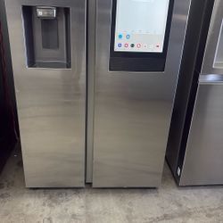 Counter Depth Side-By-Side Fridge Was Smart Hub