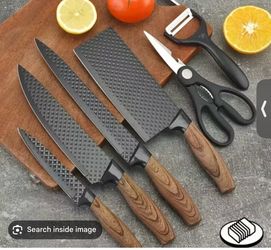 Heesem Kitchen Knife Set with Scissors and Peeler