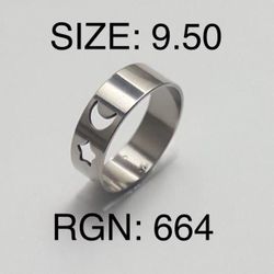 Stainless Steel Ring Band: Size-9.50/RGN-664