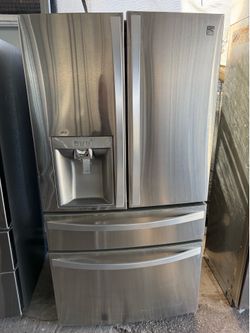 Kenmore 4 doors stainless steel refrigerator