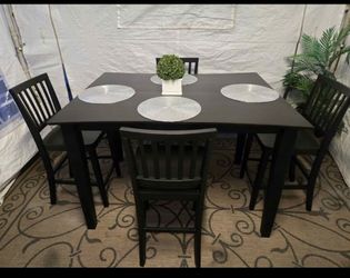 Tall dining set 4 chairs