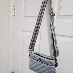 Think Royln Quilted Crossbody Bag – Pearl Ice Blue – NWT