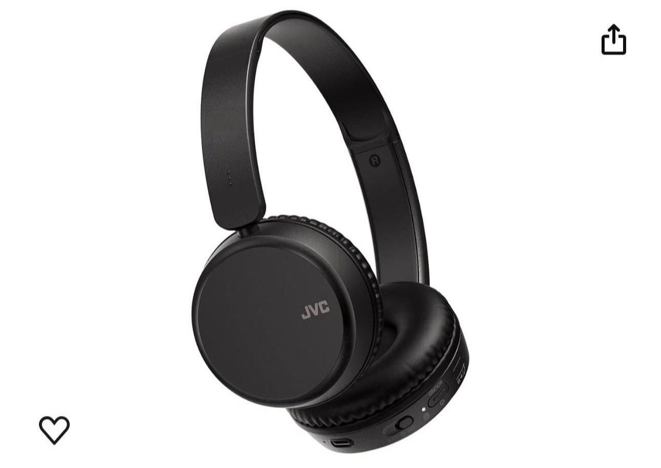 JVC Deep Bass Wireless Headphones, Bluetooth 5.2, Built-in EQ (Bass/Clear/Normal), Multi-Point Connection, Voice Assistant Compatible, 35 Hour Battery
