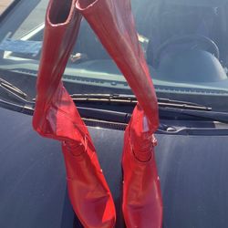 Red High Heel Boots 🎉🎉👢 
