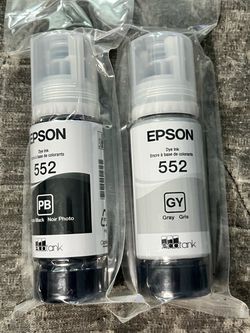 Epson 552 EcoTank Ink Bottles – Photo Black & Gray