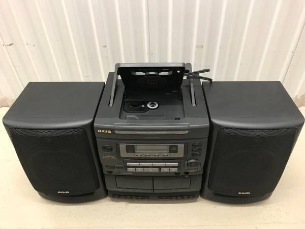 Aiwa CA-DW470 Portable CD Player, Radio, Dual Cassette Tape Player Boombox