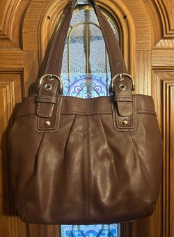 COACH SOHO PLEATED DARK BRN SHOULDER BAG