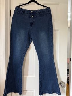 Women’s Dark Wash Stretch Bootcut Jeans – XL – Cotton Blend