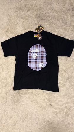 BAPE A Bathing Ape Plaid Ape Head Tee