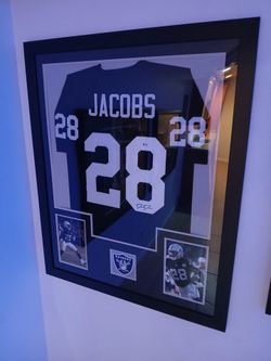 Raiders Josh Jacobs Signed Framed jersey