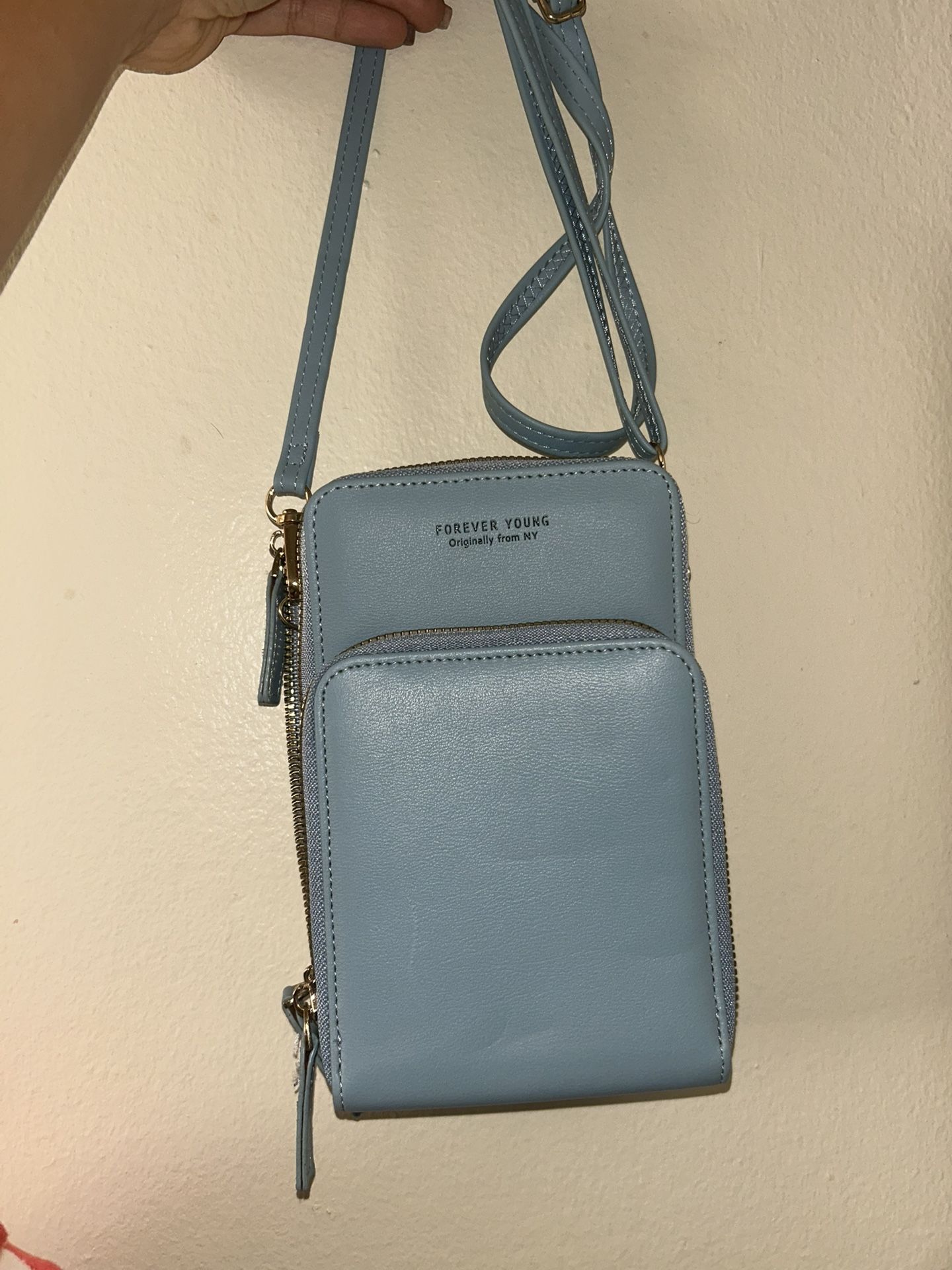 Light Blue 3-pocket Purse