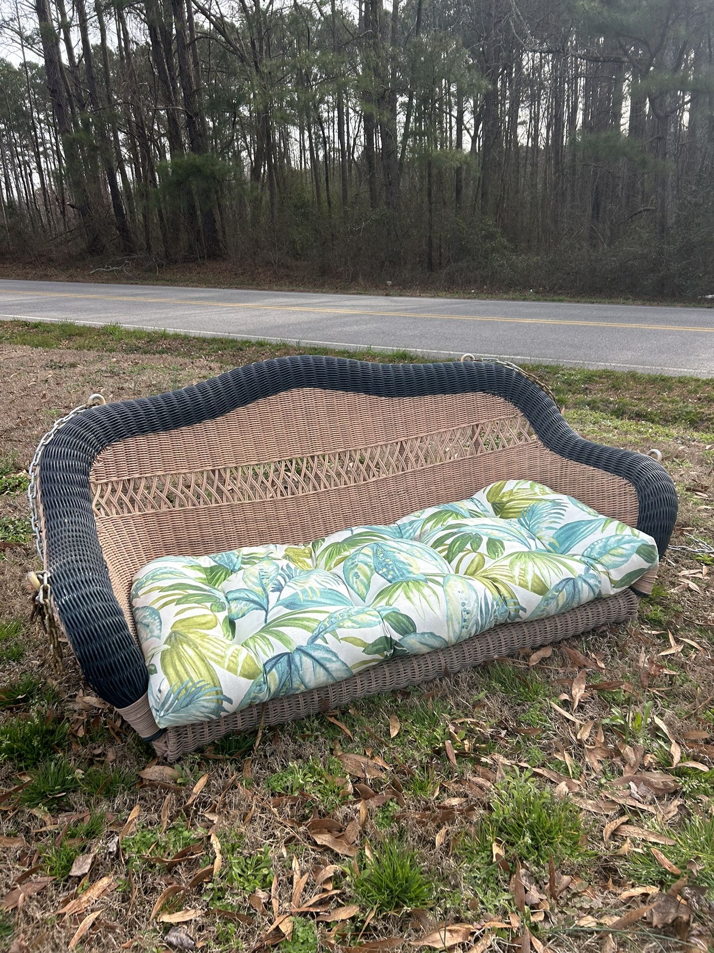 Wicker Porch Swing