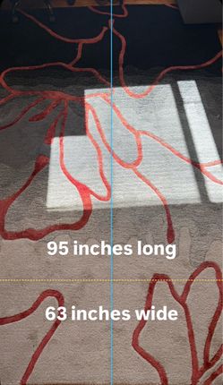 Rug- black gray and red