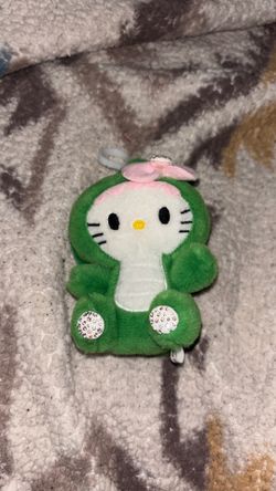 Hello kitty dinosaur plush keychain