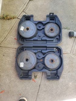 52 Lbs Weight Set 8 -5lbs And 4 -3lbs And Bench