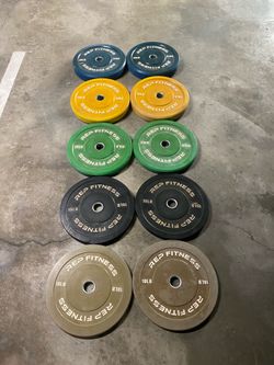 260 lbs REP Fitness Color Bumper Plates set - Olympic 2” weights