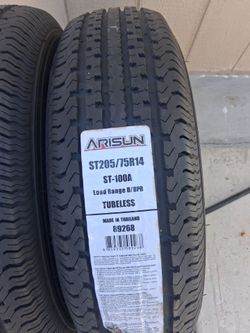 2 new tires  trailer  205/75/14...Arisun