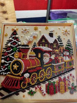 Santa on a train