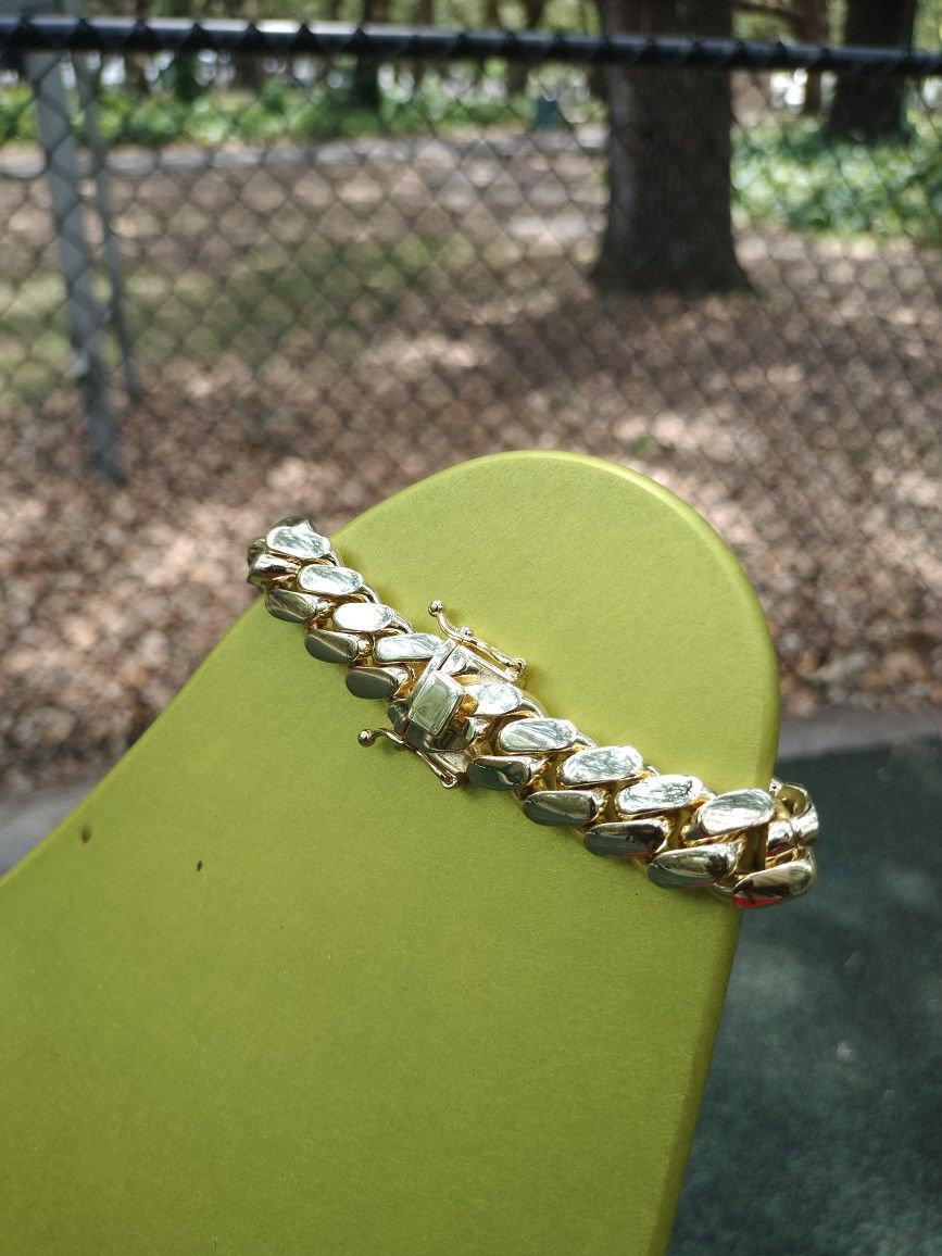 10k Gold Plated Miami Cuban Link 15mm Bracelet