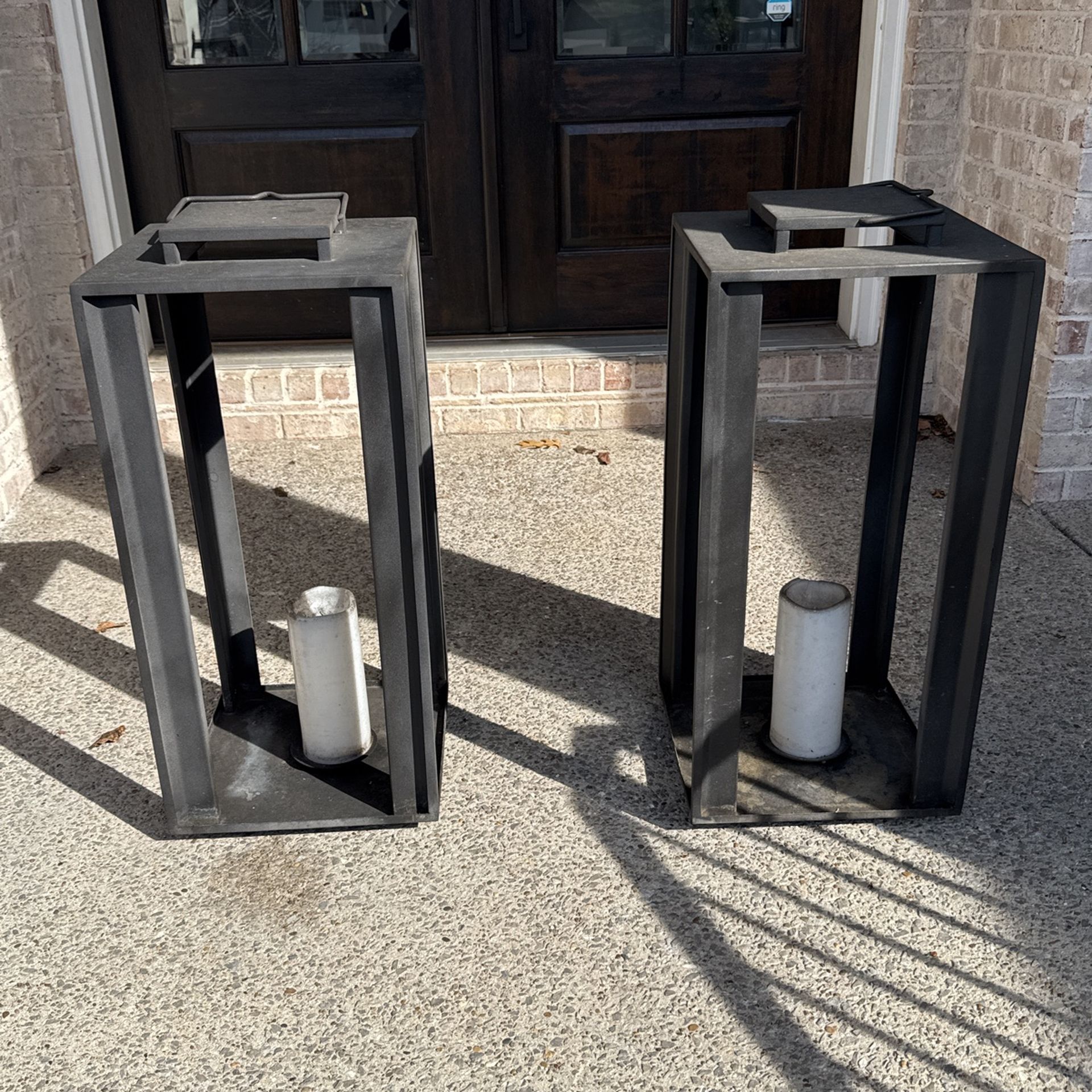 Pottery Barn - Pair Of Candle Holders - 3 ft tall