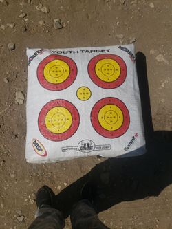 Morrell Targets Youth Target Archery Bag Target, White/Red/Yellow/Blue/Black