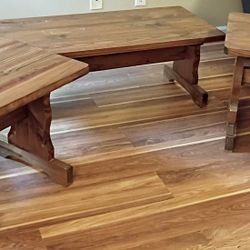 3 Pc Solid Wood Living Room Table Set