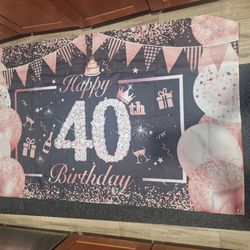 Birthday Banner 40th Birthday