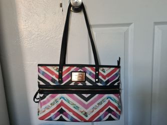 Nicole Lee Chevron Print Tote Bag