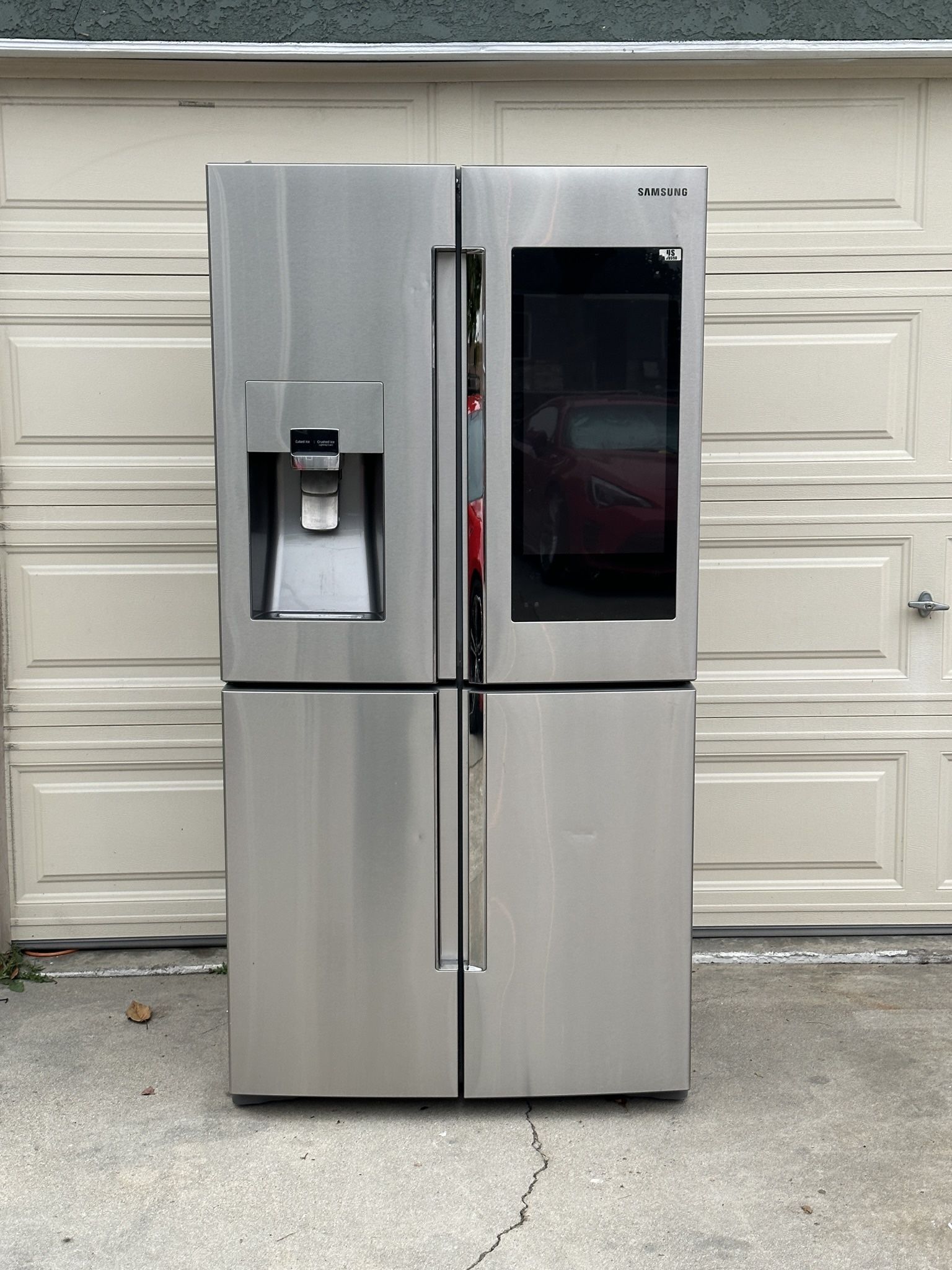 Samsung Smart Hub Counter Depth Refrigerator With display For Parts Or Repair