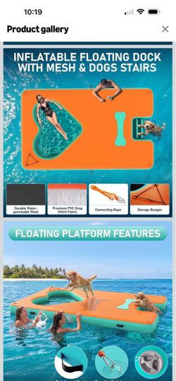 INFLATABLE  FLOTATION ISLAND-NEW IN BOX- 12’x6’