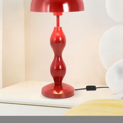 Mushroom Lamp,Red Mushroom Bedside Table Lamp for Living Room,Mid Century Vintage Table Lamps for Bedroom,Home Office Decor Desk Light,Aesthetic Night
