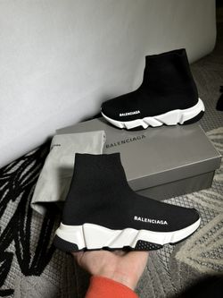 Balenciaga Speed Trainer Black And White, New With Box And Dust Bag