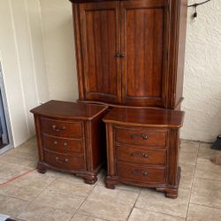 Armoire and end tables