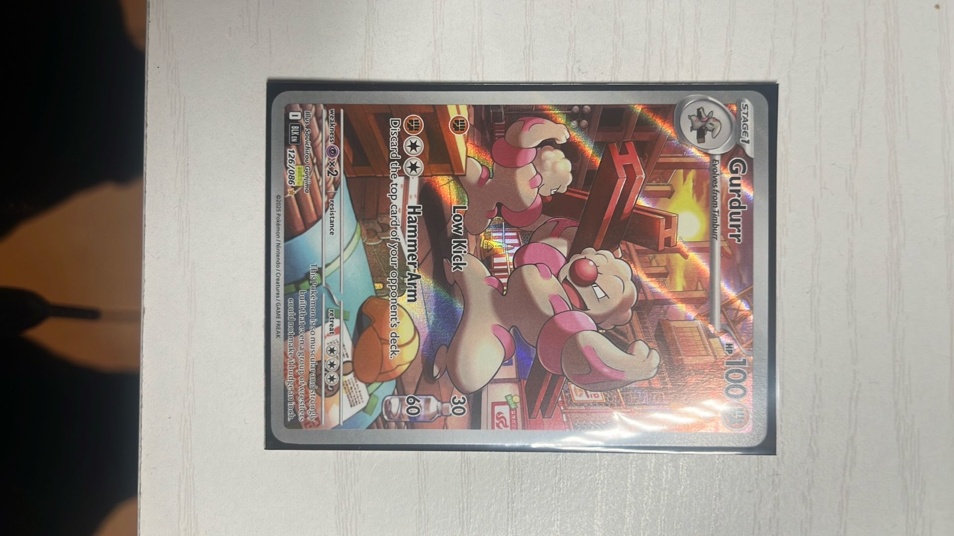 Pokémon Black Bolt Gurdurr 126/086