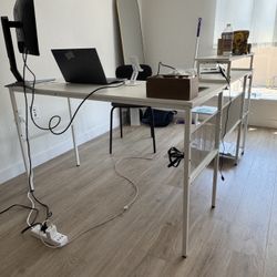 L Shaped Desk, 55 Inch Reversible Computer Desk