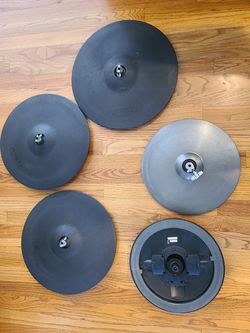 Roland complete set of Cymbals 2) CY-14C, 1) CY-15R, 1 set of VH13