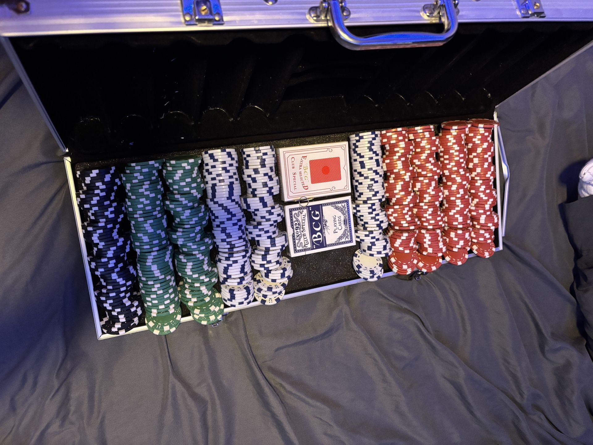 Poker Case With Chips And Cards