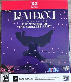 sw2 RAIDOU Remastered Game Army Collector Cat Plush Figure Sound Steel Book Soul