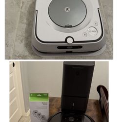 M4 Mop And Wi-Fi® Connected Roomba® i8+ Self-Emptying Robot Vacuum. 