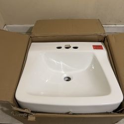 Modern Wall Hung Bathroom Sink – Glacier Bay (New)