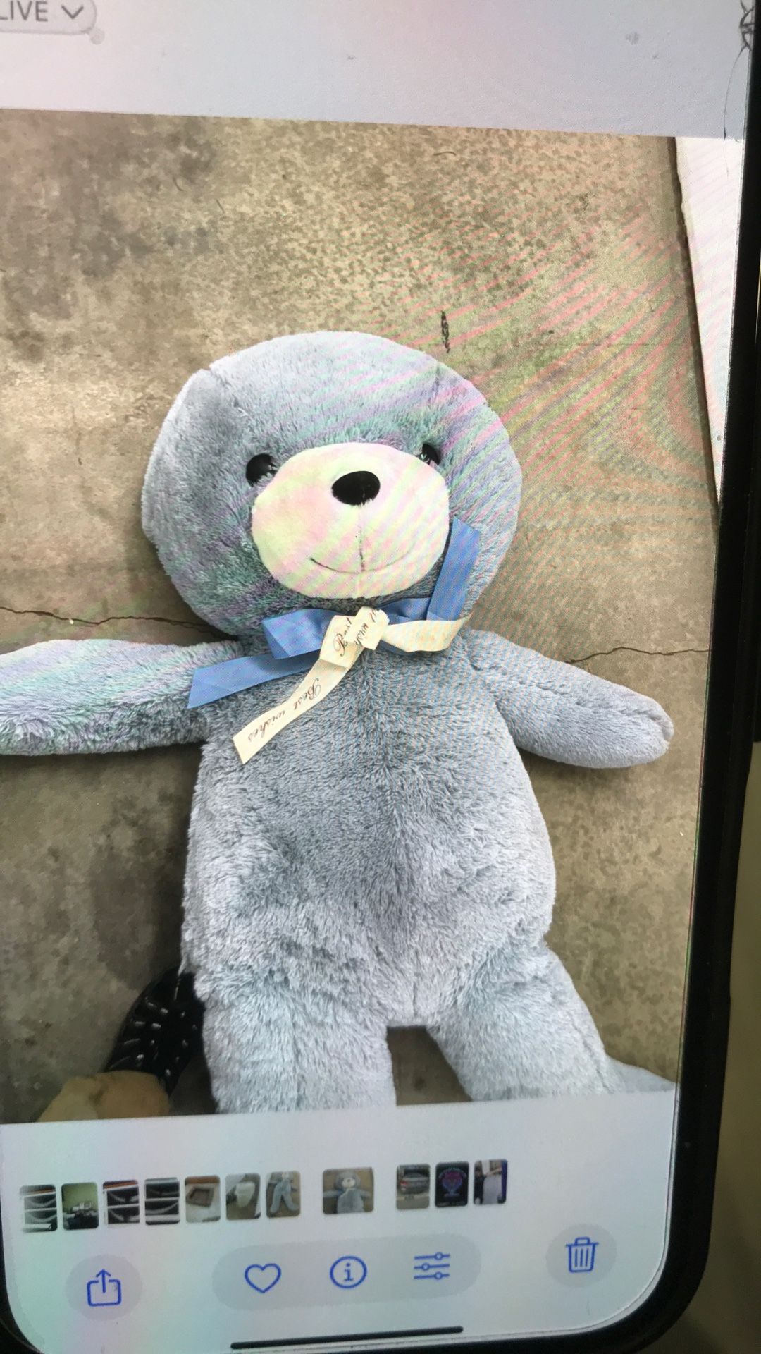 Large Blue Teddy Bear
