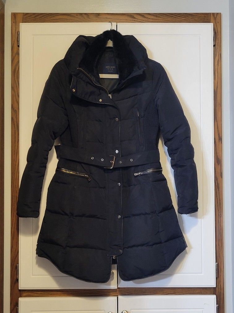 Zara Basic Women's Long Down Coat