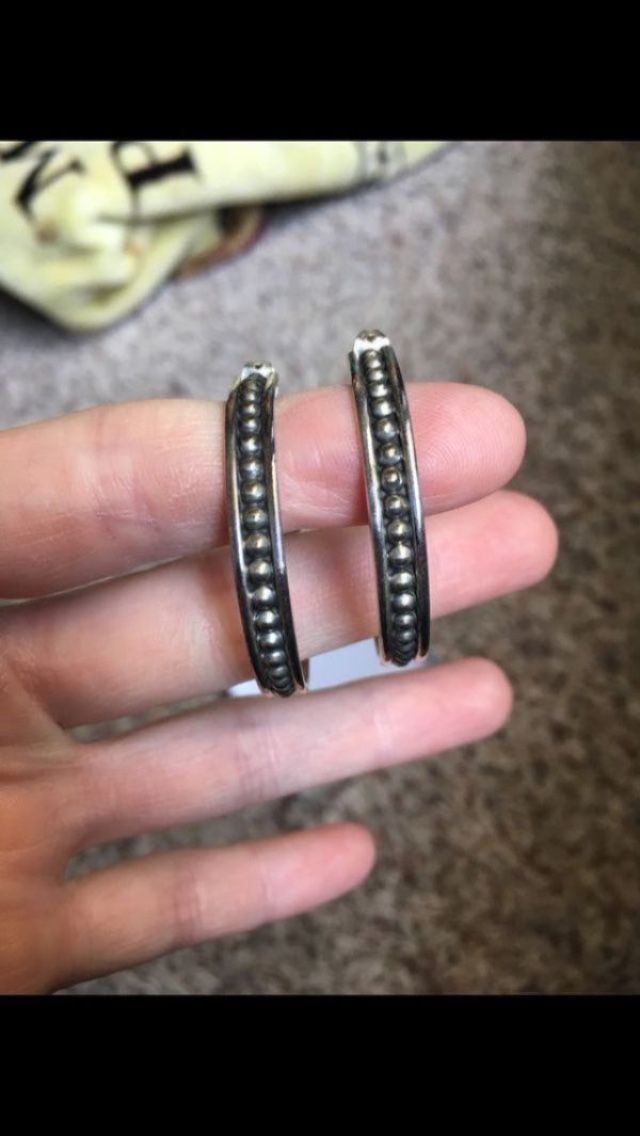 Sterling silver hoop earrings